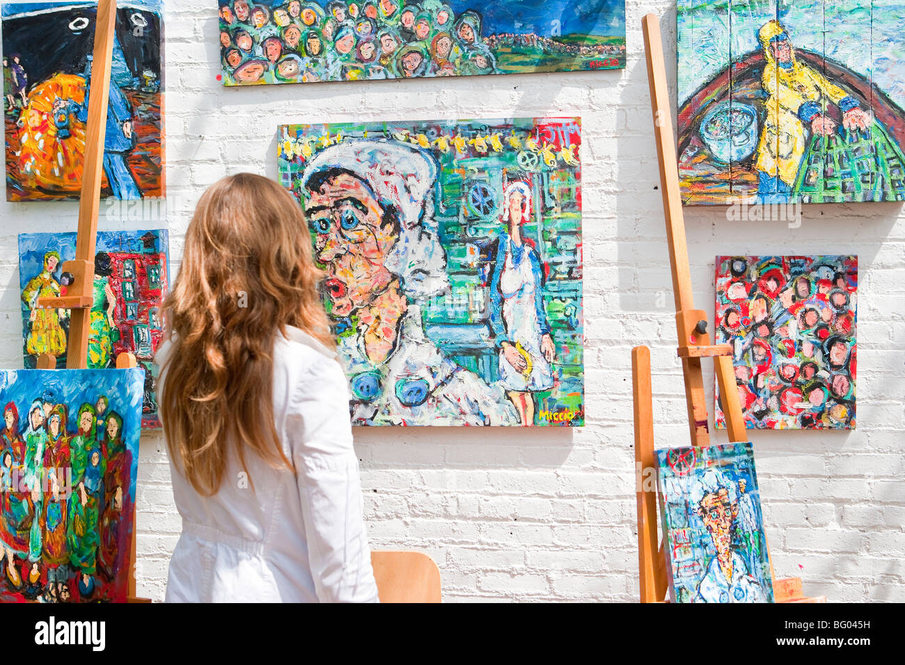 La vernice Lab Gallery, Main Street, Santa Monica, California, Stati Uniti d'America Foto Stock