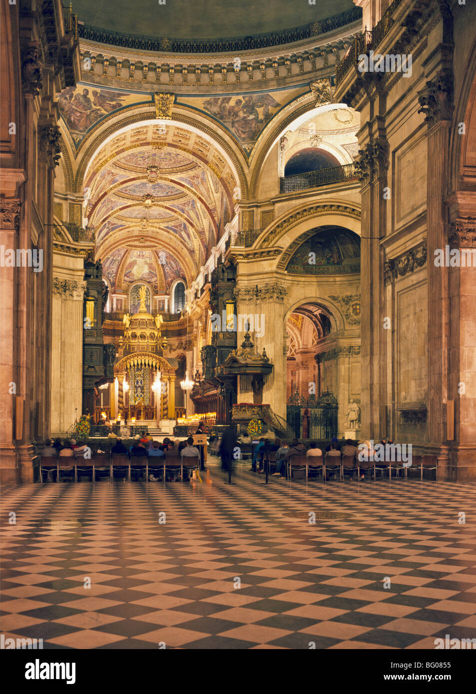 Cattedrale di San Paolo interno, London, England, Regno Unito, Europa Foto Stock