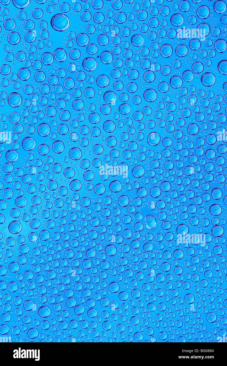 Blobs - blu di gocce di acqua Foto Stock