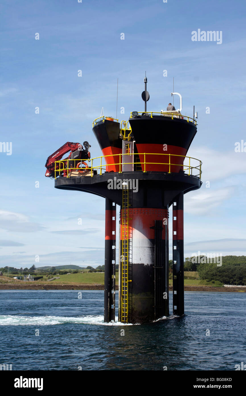 Sperimentale generatore di marea, Strangford Lough, County Down, Ulster (Irlanda del Nord, Regno Unito, Europa Foto Stock
