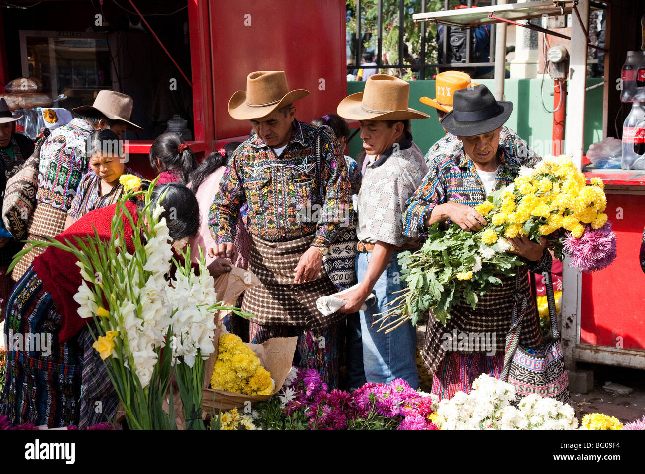 Il mercato del venerdì in Solola Guatemala. Foto Stock