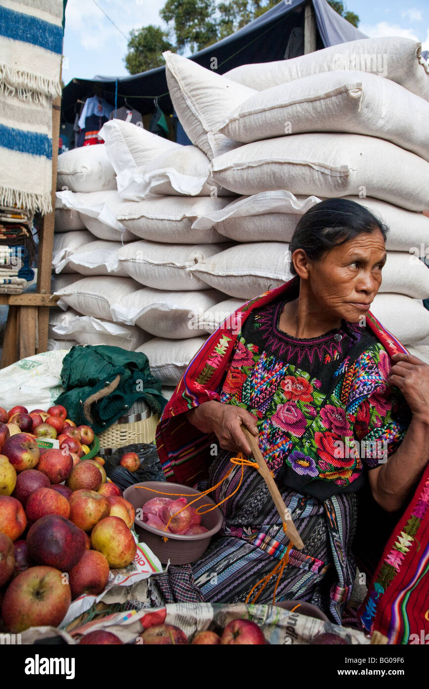 Il mercato del venerdì in Solola Guatemala. Foto Stock