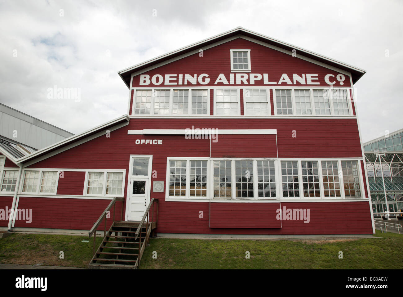 William E. Boeing granaio rosso presso il Museo del Volo, Seattle Foto Stock