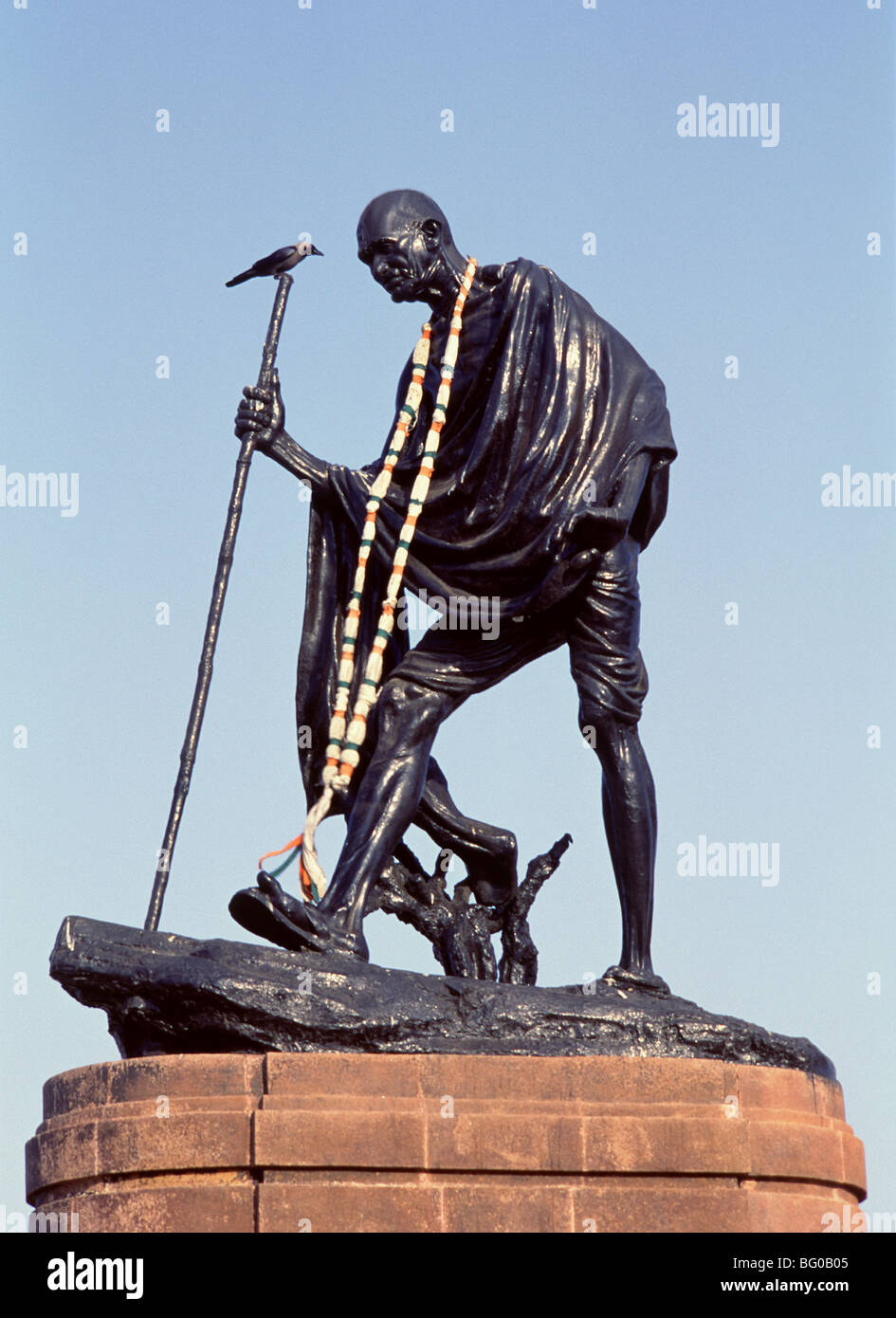 Statua di Gandhi, New Delhi, India, Asia Foto Stock