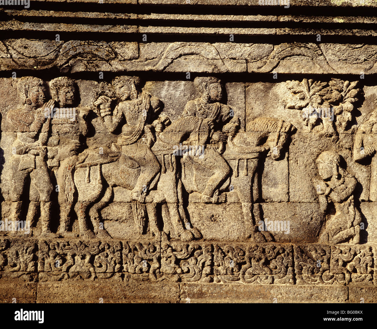 Il Candi Penataran, risalente al XII secolo, 10 chilometri a nord di Blitar, ed è il più grande in East Java, Indonesia Foto Stock