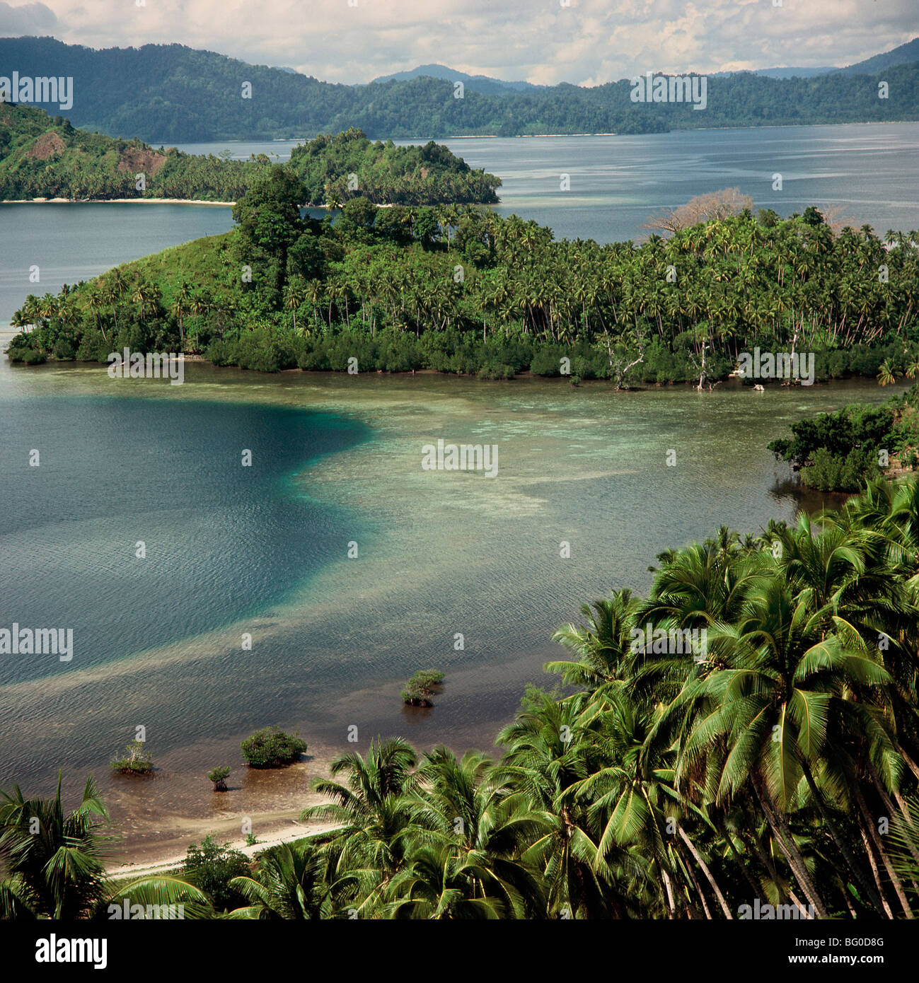 Vista delle Molucche, Indonesia, Asia sud-orientale, Asia Foto Stock