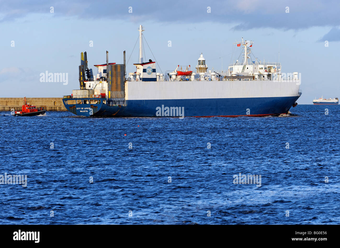 La città di Lutece, una nave da carico vela fuori del Fiume Tyne Foto Stock
