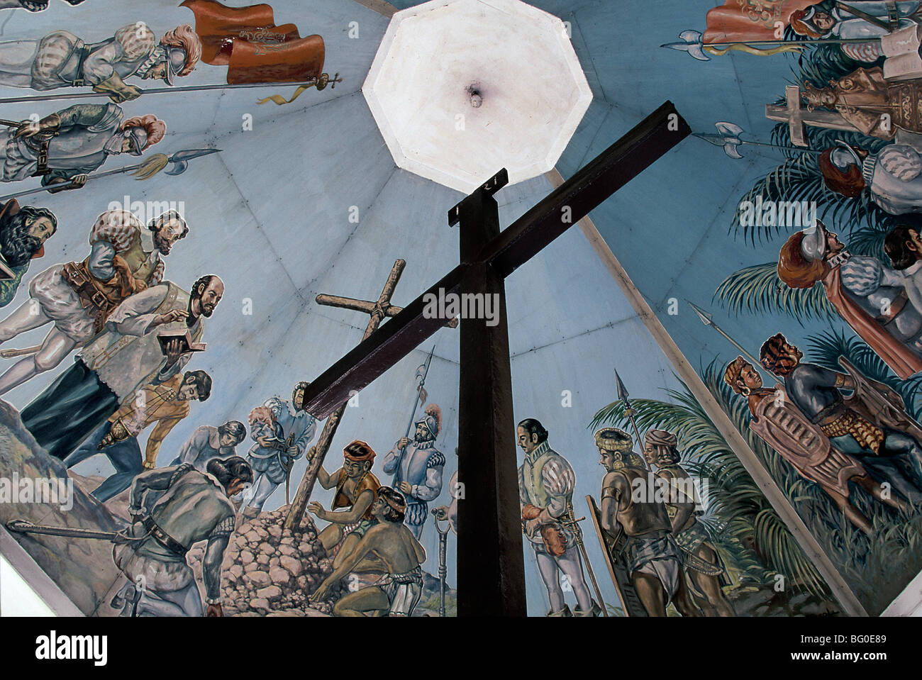 La Croce di Magellano,una croce cristiana piantati dal portoghese e spagnolo per gli esploratori, Cebu, Filippine Foto Stock