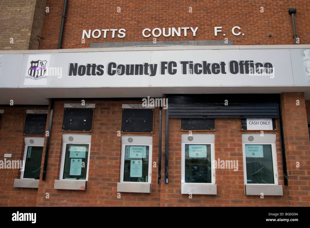 Meadow Lane, la casa del Notts County FC Foto Stock