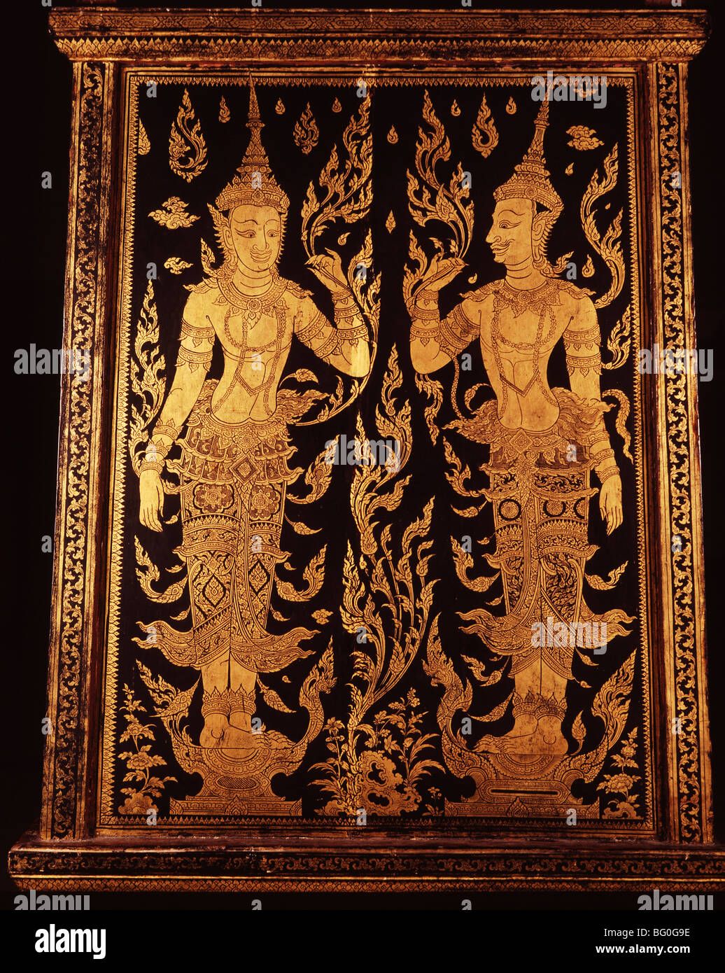 Dettaglio del Libro Cabinet, Thailandia, Sud-est asiatico, in Asia Foto Stock