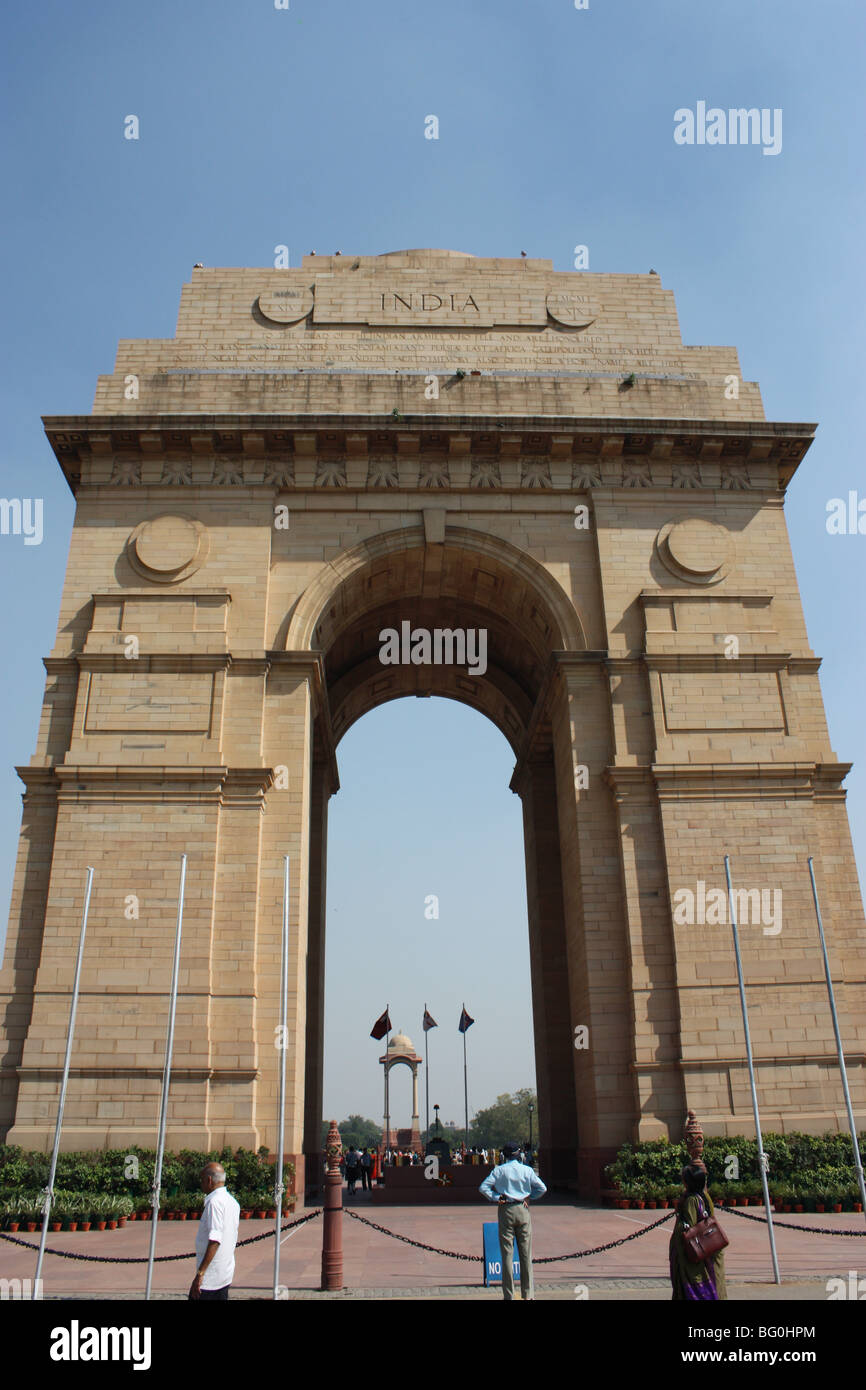 Vista di India Gate di Delhi, India Foto Stock