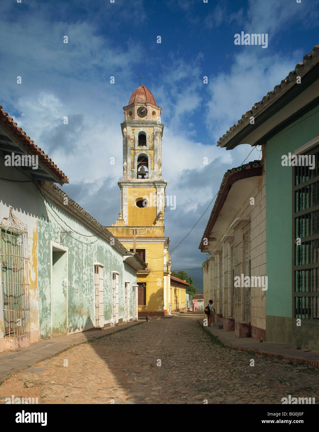 La torre di San Francesco di Assisi Convento e chiesa, Trinidad, Sito Patrimonio Mondiale dell'UNESCO, Cuba, West Indies, America Centrale Foto Stock