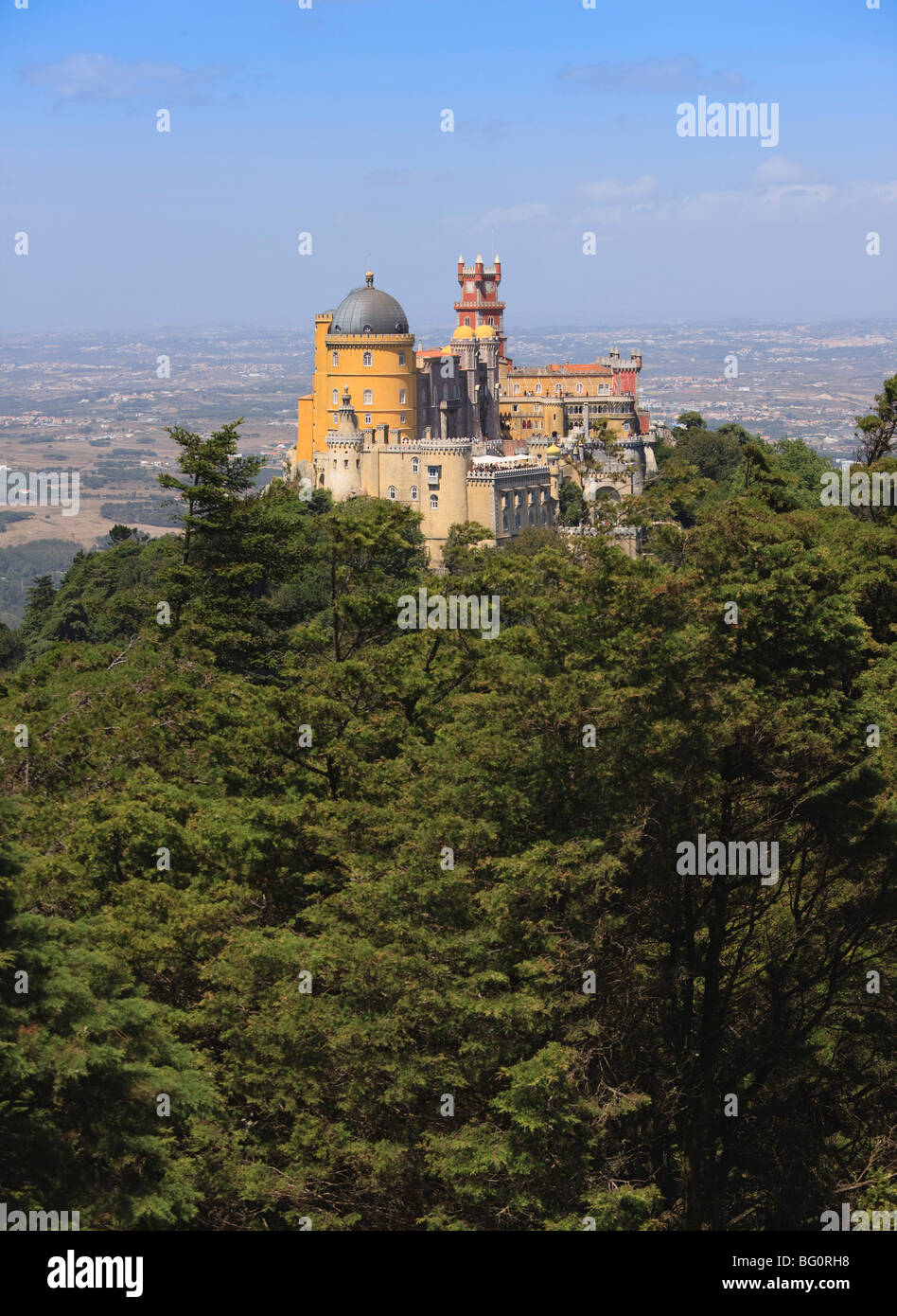 Pena il Palazzo Nazionale, sito Patrimonio Mondiale dell'UNESCO, Sintra Portogallo, Europa Foto Stock