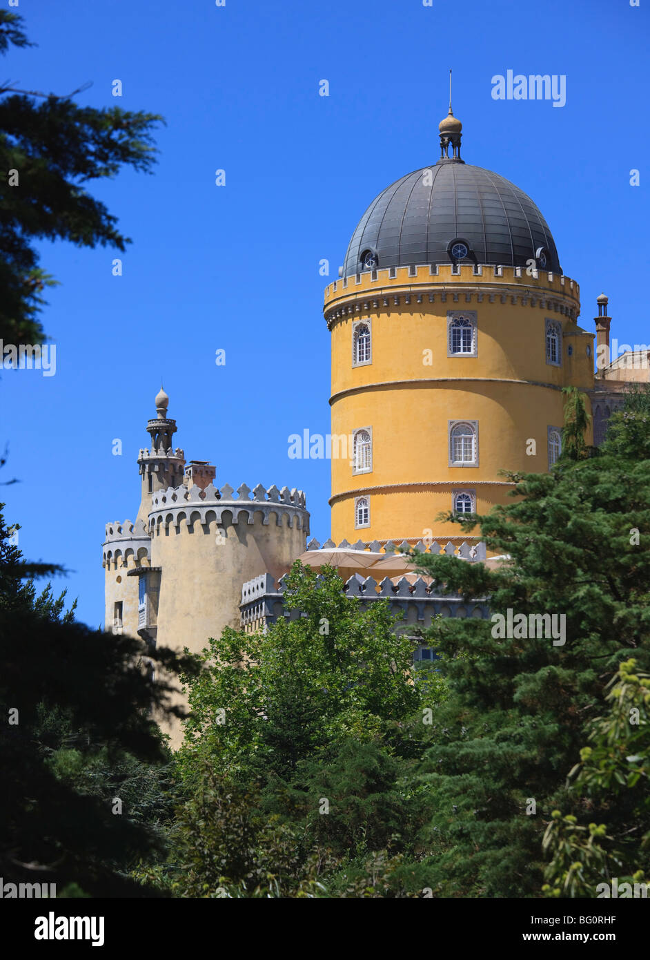 Pena il Palazzo Nazionale, sito Patrimonio Mondiale dell'UNESCO, Sintra Portogallo, Europa Foto Stock