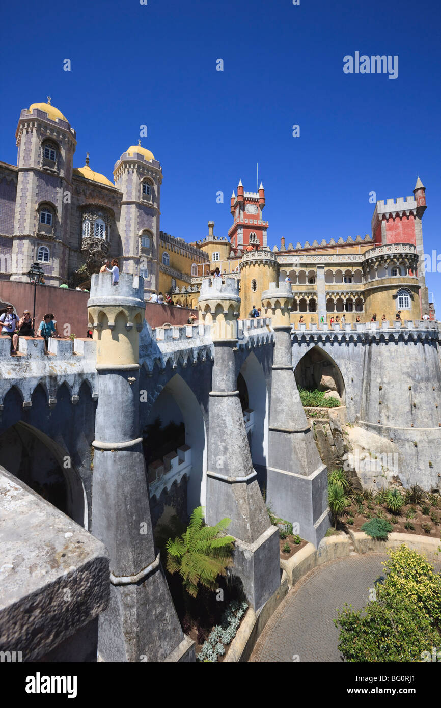 Pena il Palazzo Nazionale, sito Patrimonio Mondiale dell'UNESCO, Sintra Portogallo, Europa Foto Stock