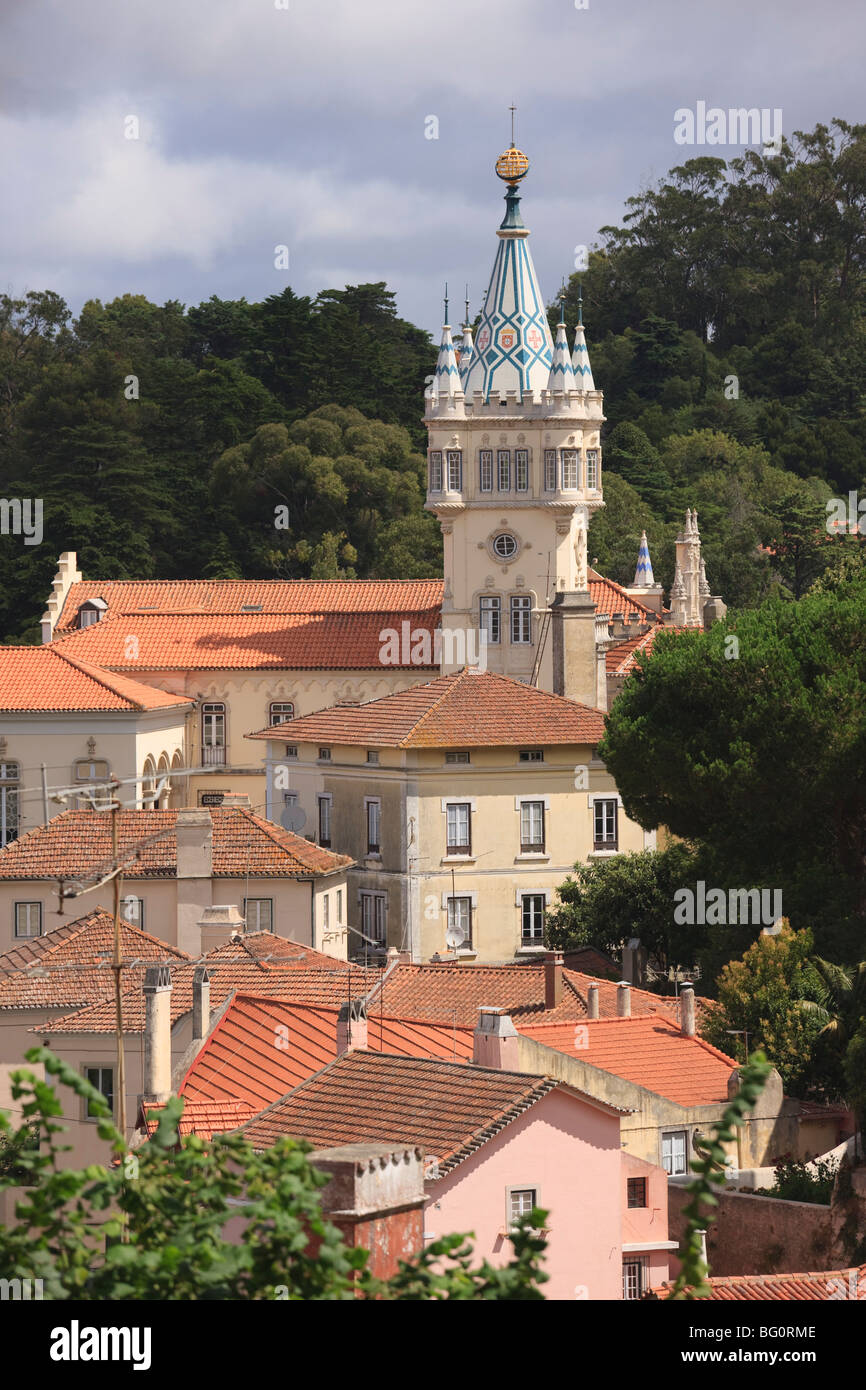 Il Municipio, Sintra, Sito Patrimonio Mondiale dell'UNESCO, Portogallo, Europa Foto Stock