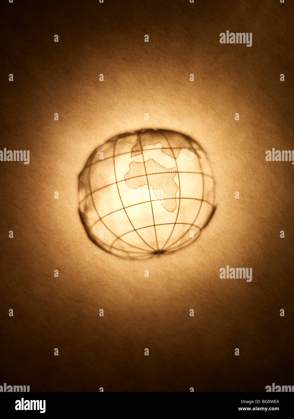 Silhouette di Globe Foto Stock