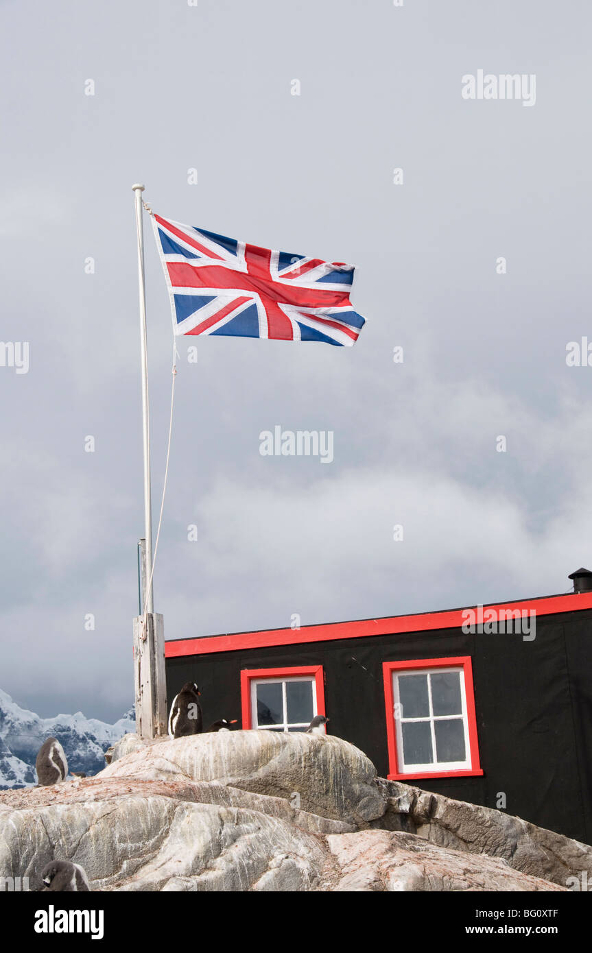 Base britannica e Post Office, Port Lockroy, Penisola Antartica, Antartide, regioni polari Foto Stock
