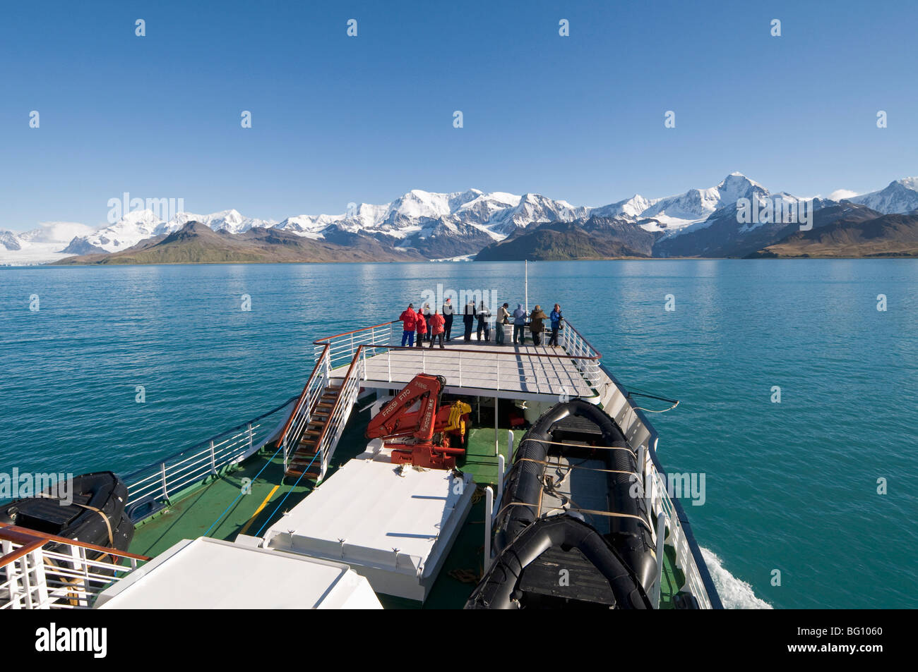 Costa vicino a Grytviken, Georgia del Sud Atlantico Foto Stock