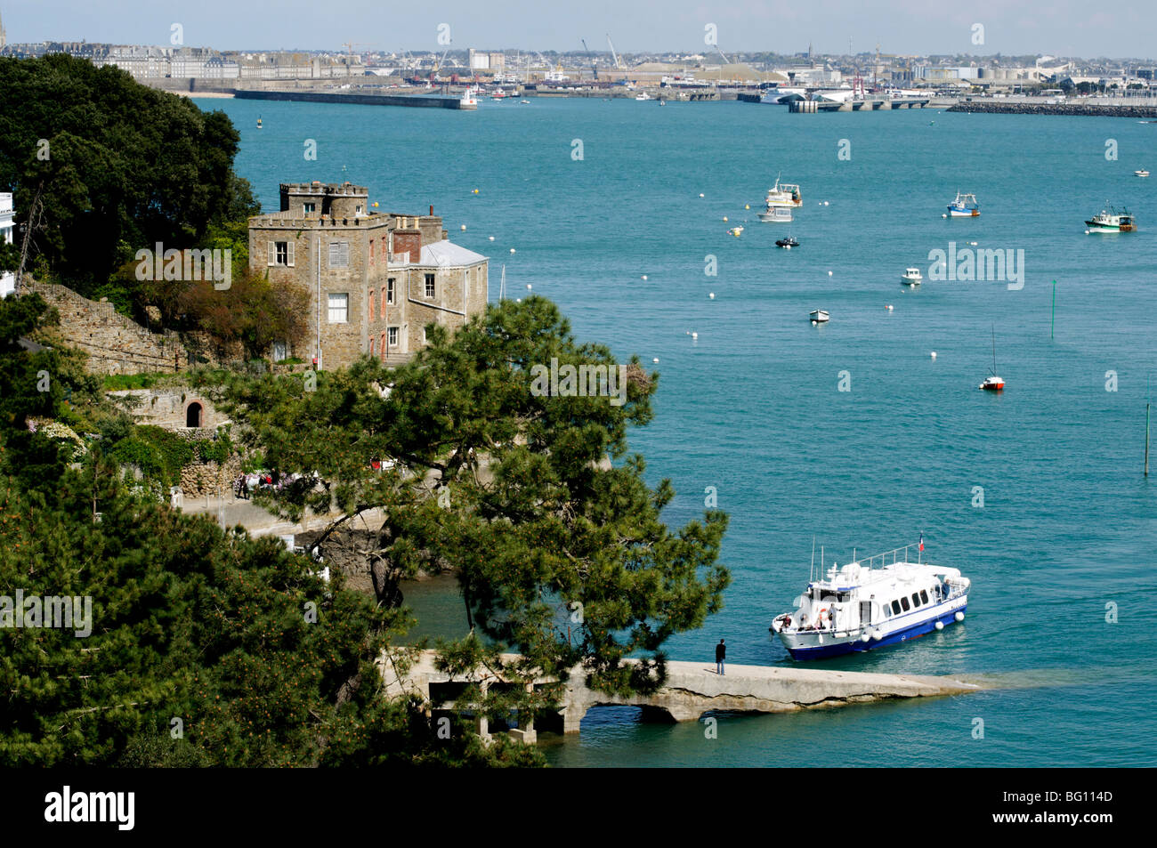 Punto Moulinet (Pointe du Moulinet), Dinard, Brittany, Francia, Europa Foto Stock