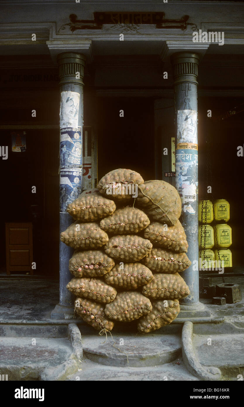 Sacchi di patate, Chichicastenango, Guatemala Foto Stock