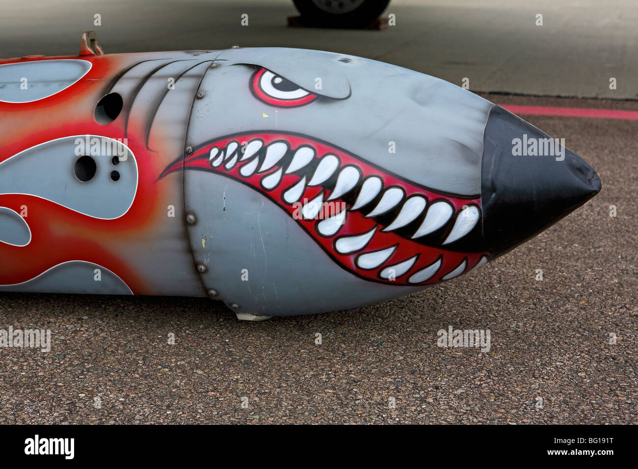 Razzo da cacciatore Fradu WT8062 dipinta con immagine di squalo Foto Stock