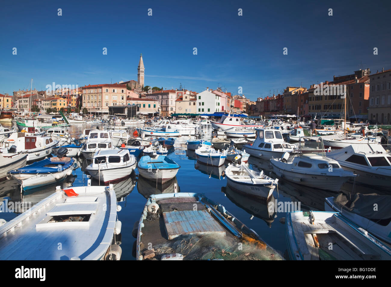 Porto di Rovigno Istria Croazia Foto Stock