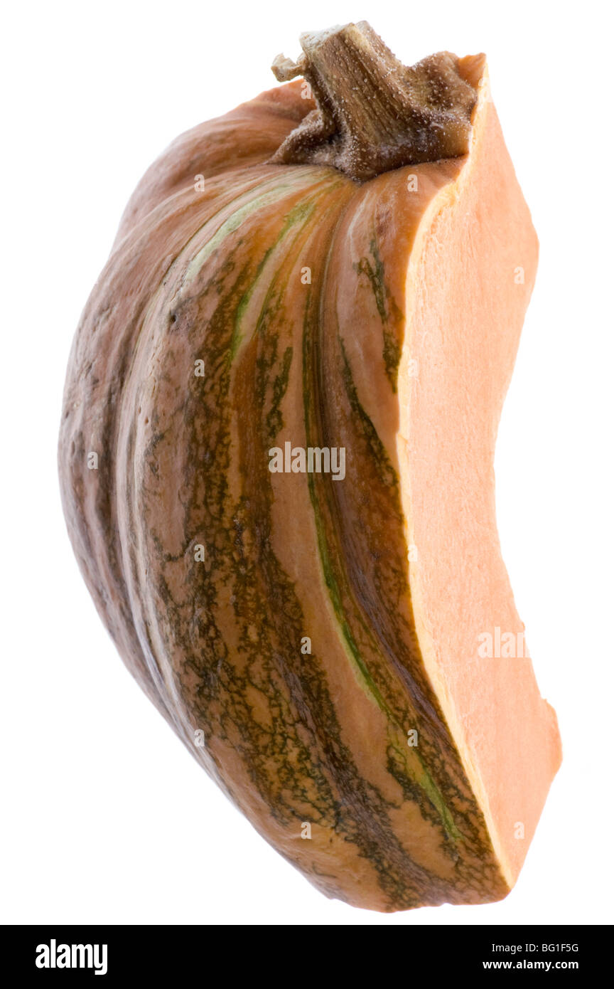 Oggetto su bianco - cibo crudo zucca Foto Stock