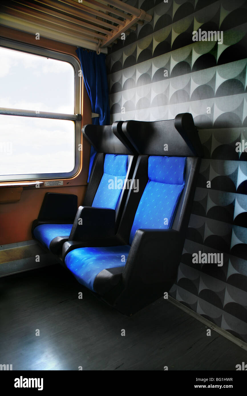 sedili del treno Foto Stock