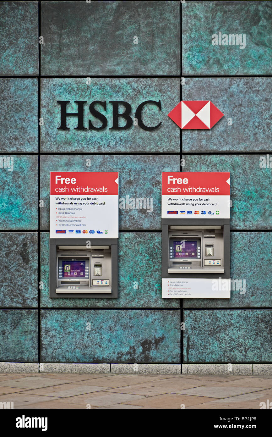 HSBC Bank logo / segno, London, Regno Unito Foto Stock
