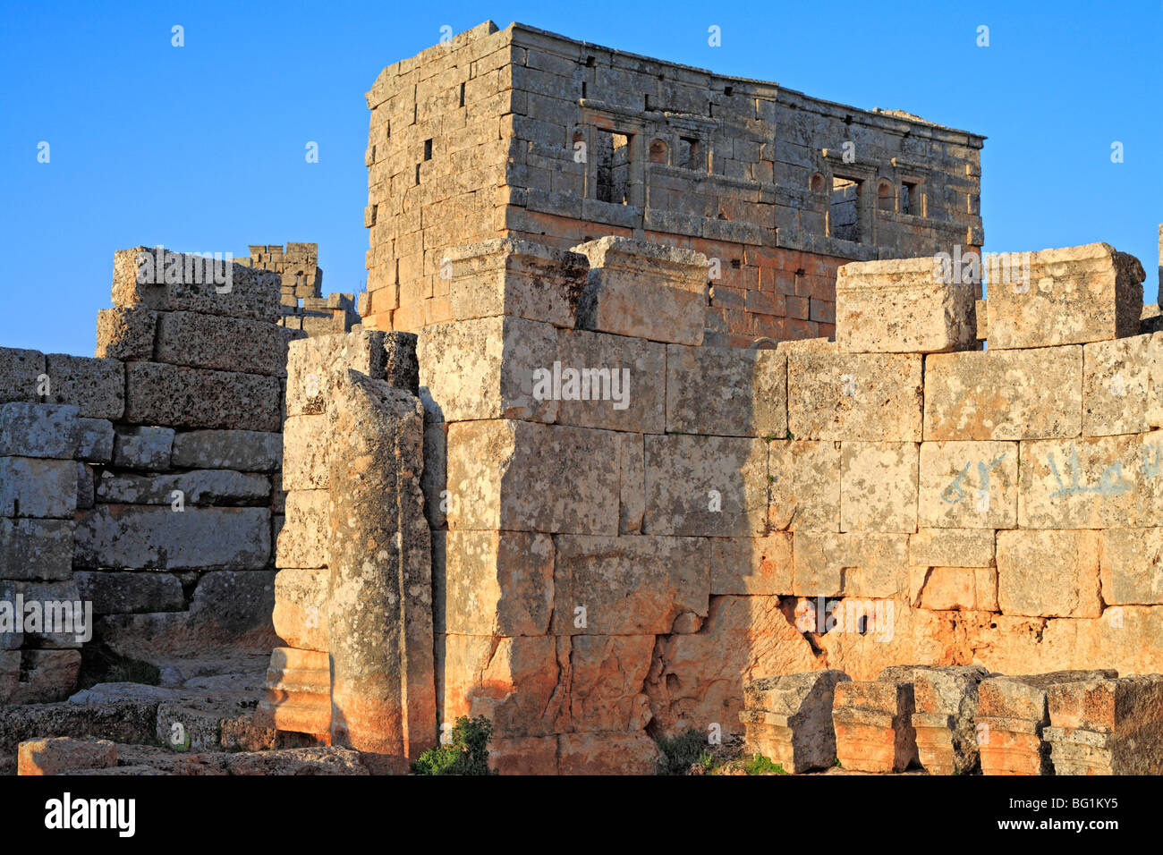 Città morta Serjilla (3-6 sec.), Jebel Riha, Siria Foto Stock