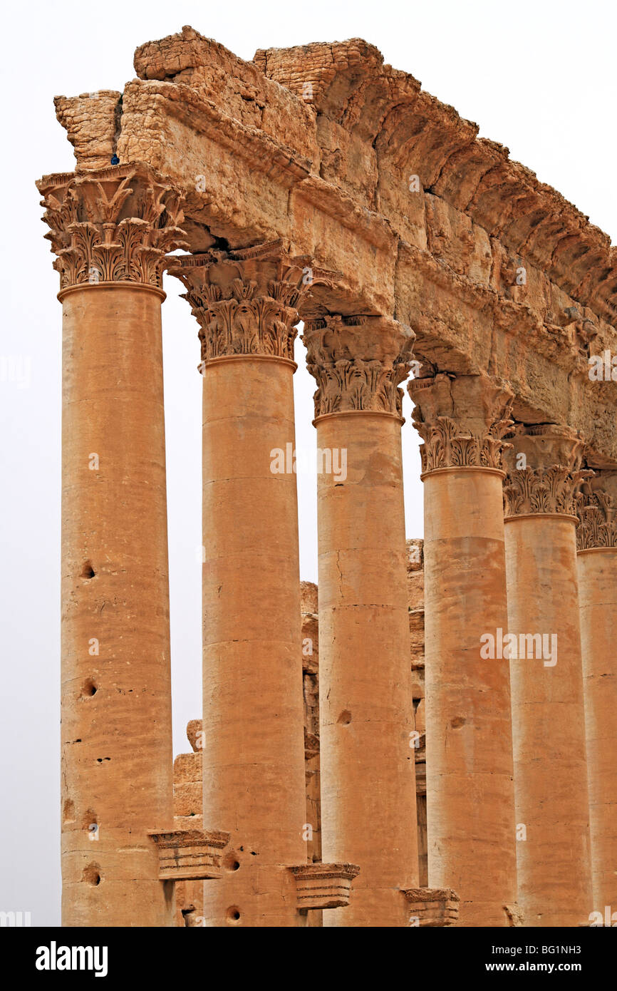 Tempio di Bel (Baal-Shamin) (130), Palmyra (Tadmur‎), Siria Foto Stock