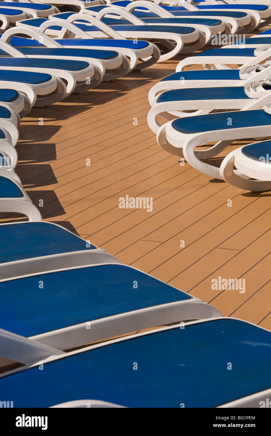 Sun deck, nave da crociera Foto Stock