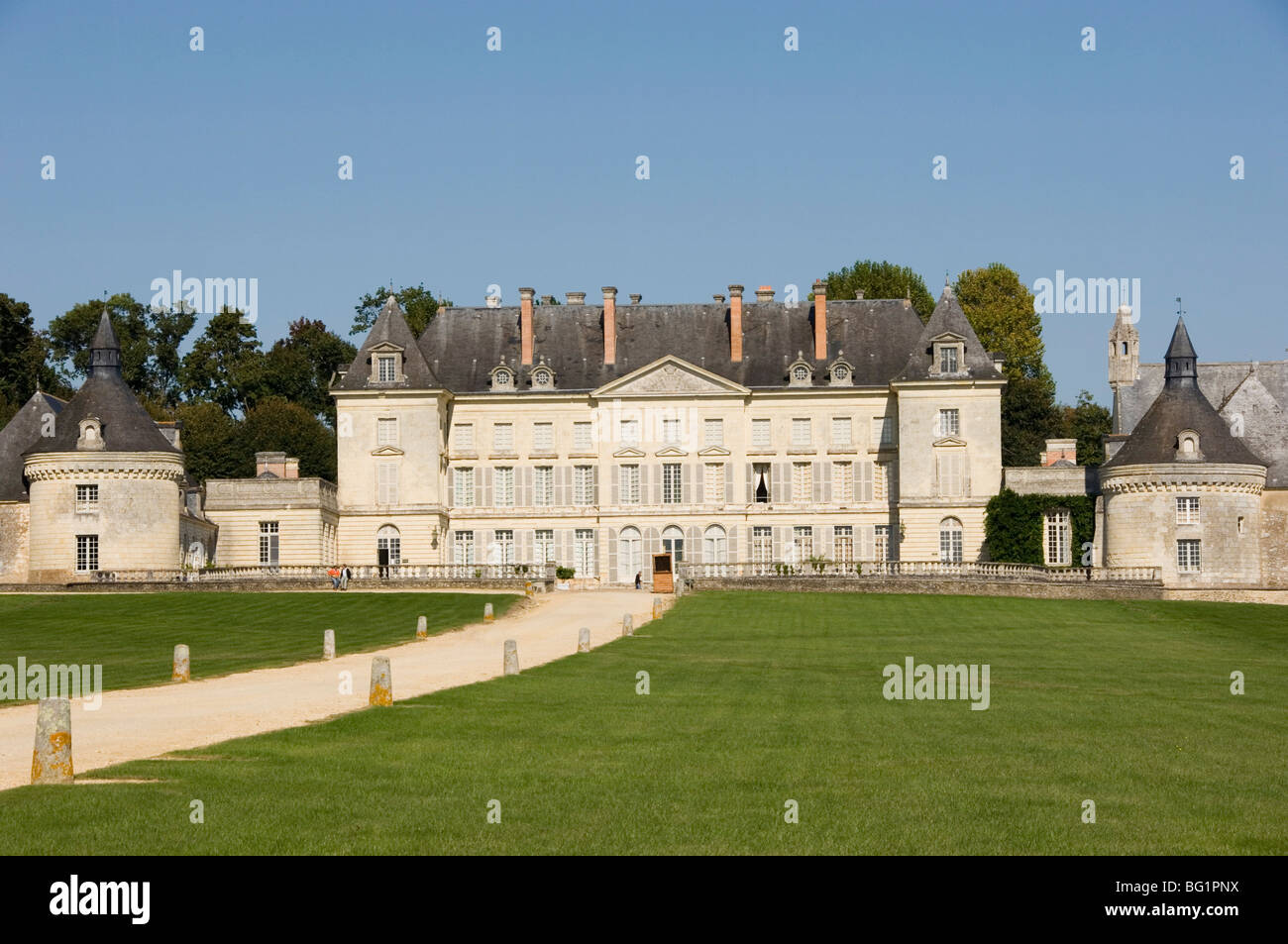 Chateau de Montgeoffroy, Maine-et-Loire, Pays de la Loire, in Francia, in Europa Foto Stock