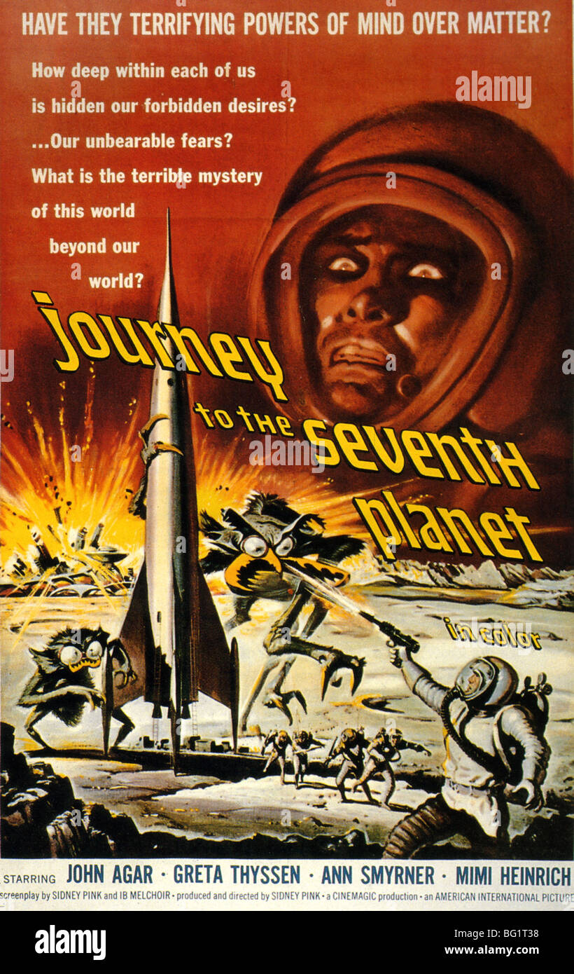 Viaggio al settimo pianeta - Poster per 1961 American International Pictures film Foto Stock