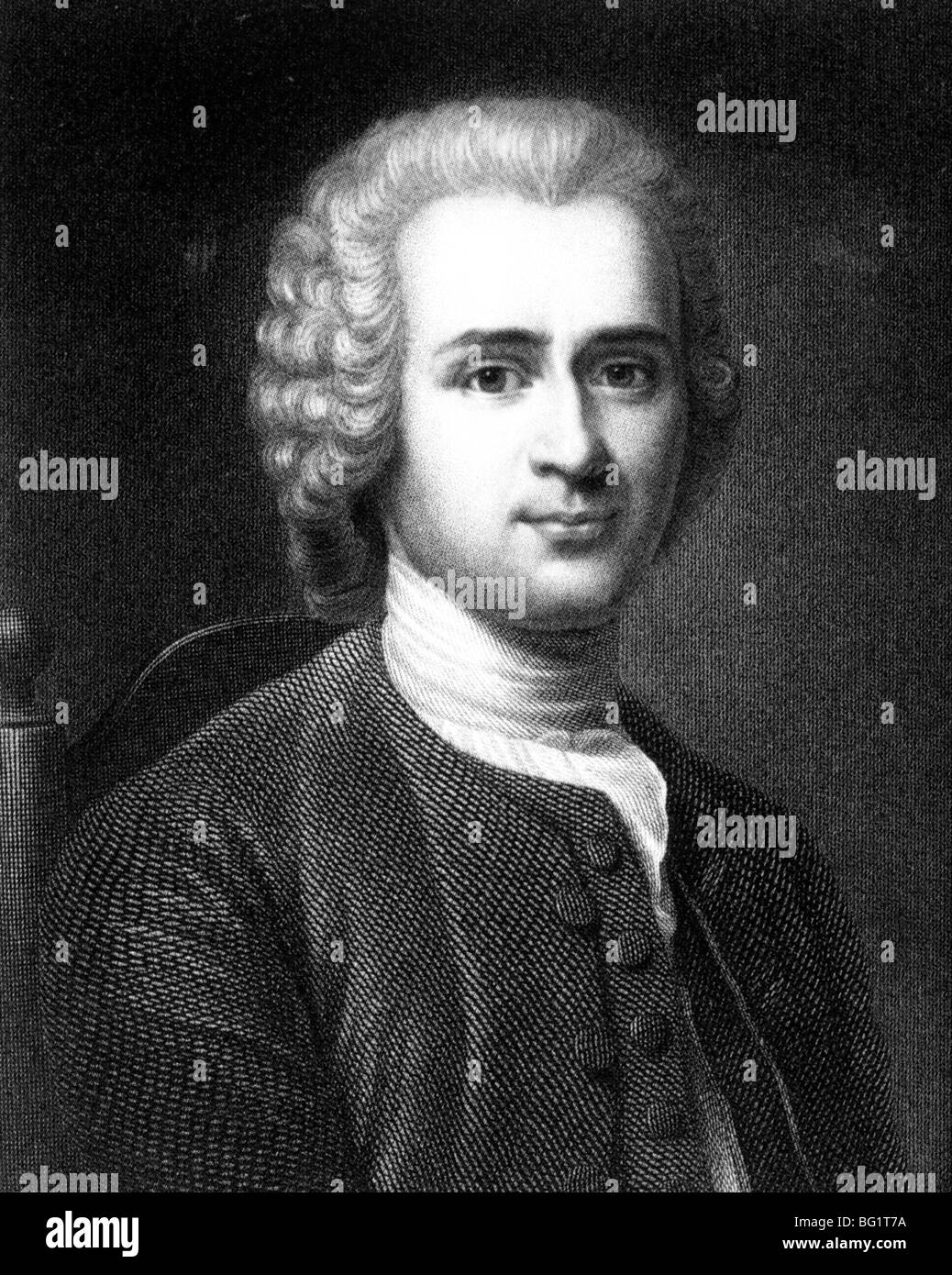 JEAN JACQUES ROUSSEAU - Francese filosofo politico e pedagogista (1712-78) Foto Stock