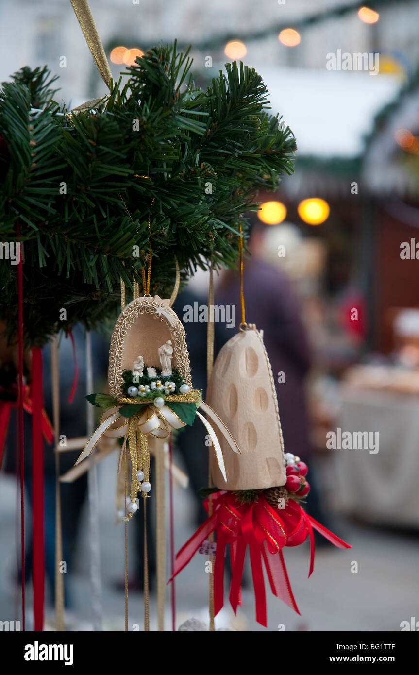 Christams piazza del mercato in Klagenfurt Foto Stock