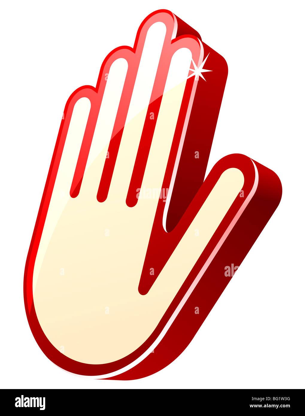 3D'illustrazione a mano Foto Stock