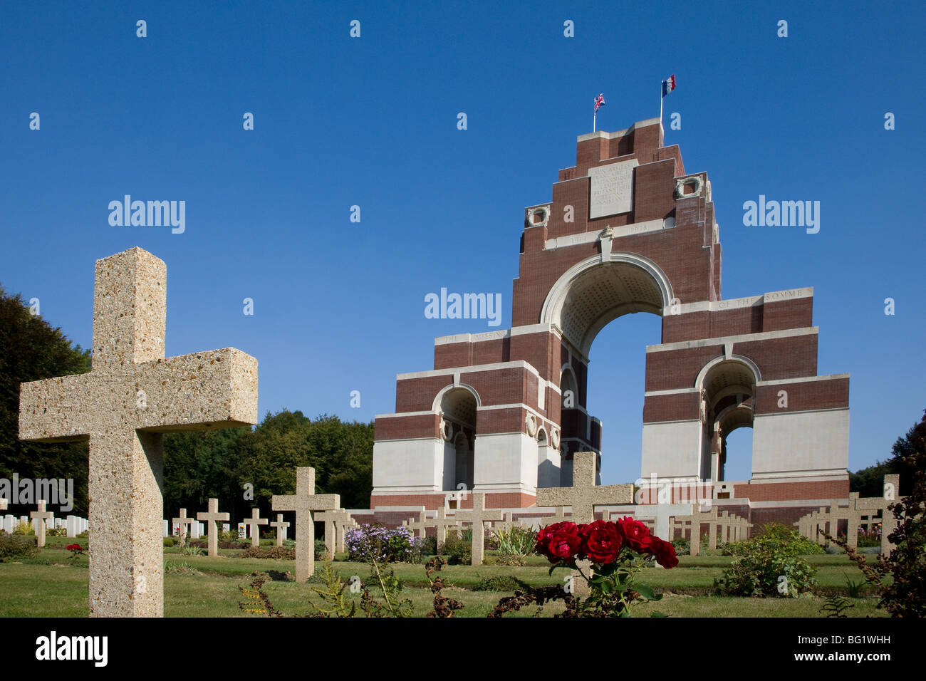 Thiepval memorial Francia il primo mondo grande guerra Foto Stock