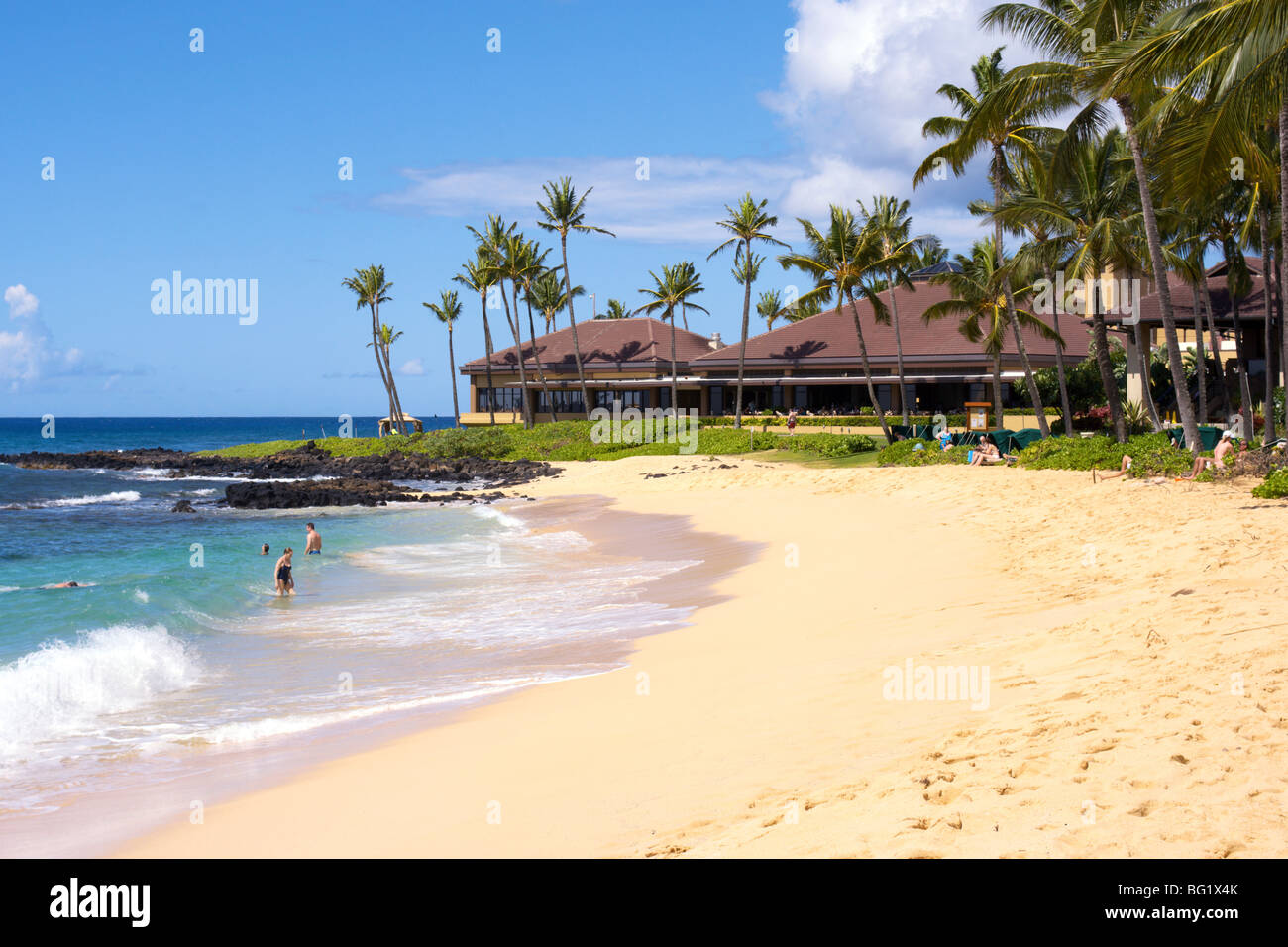 Sheraton Kauai resort di spiaggia Waiohai Poipu HI Foto Stock
