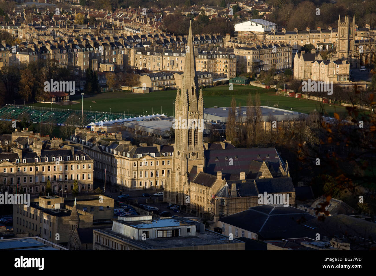 Vista panoramica della città di Bath. Foto Stock