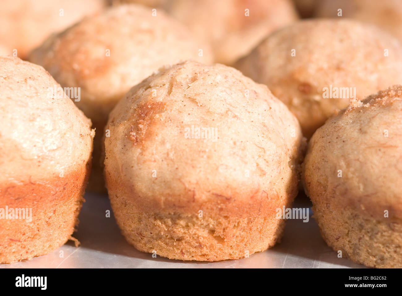 Banana e noce Macadamia muffin Foto Stock