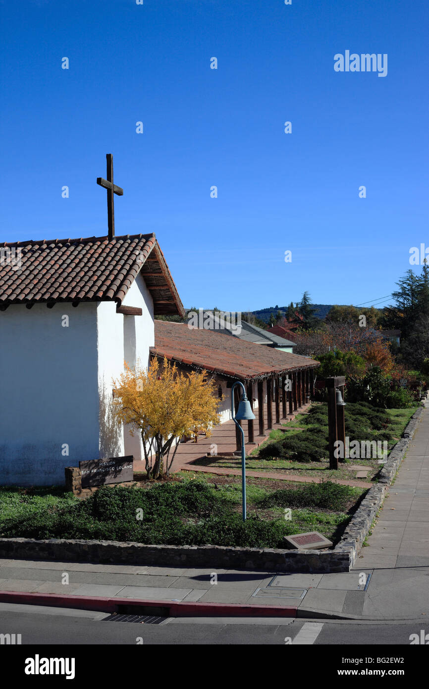 La missione di San Francisco Solano in Sonoma, California, Stati Uniti d'America. Foto Stock