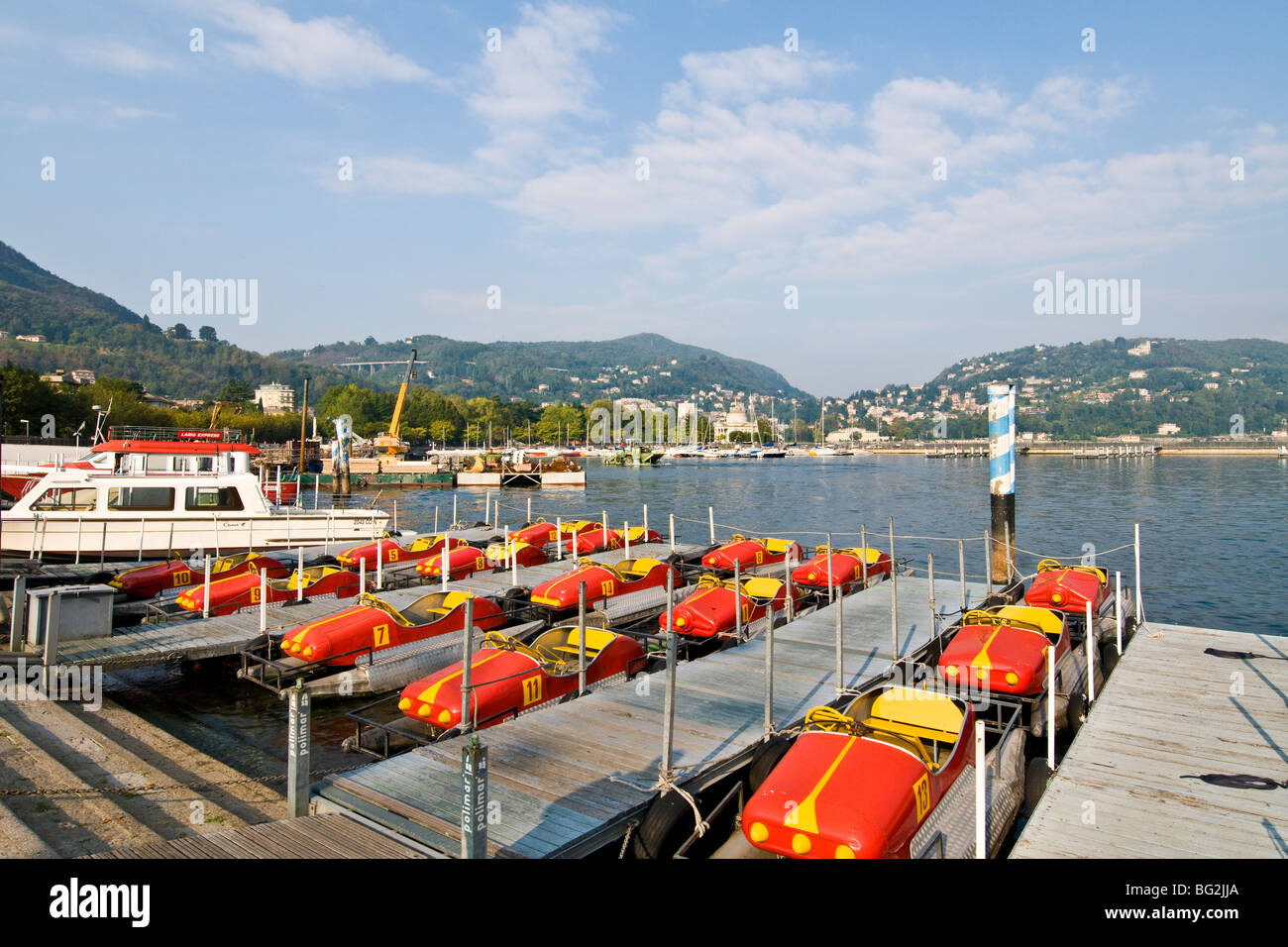 Tasell barche, Como, Italia Foto Stock