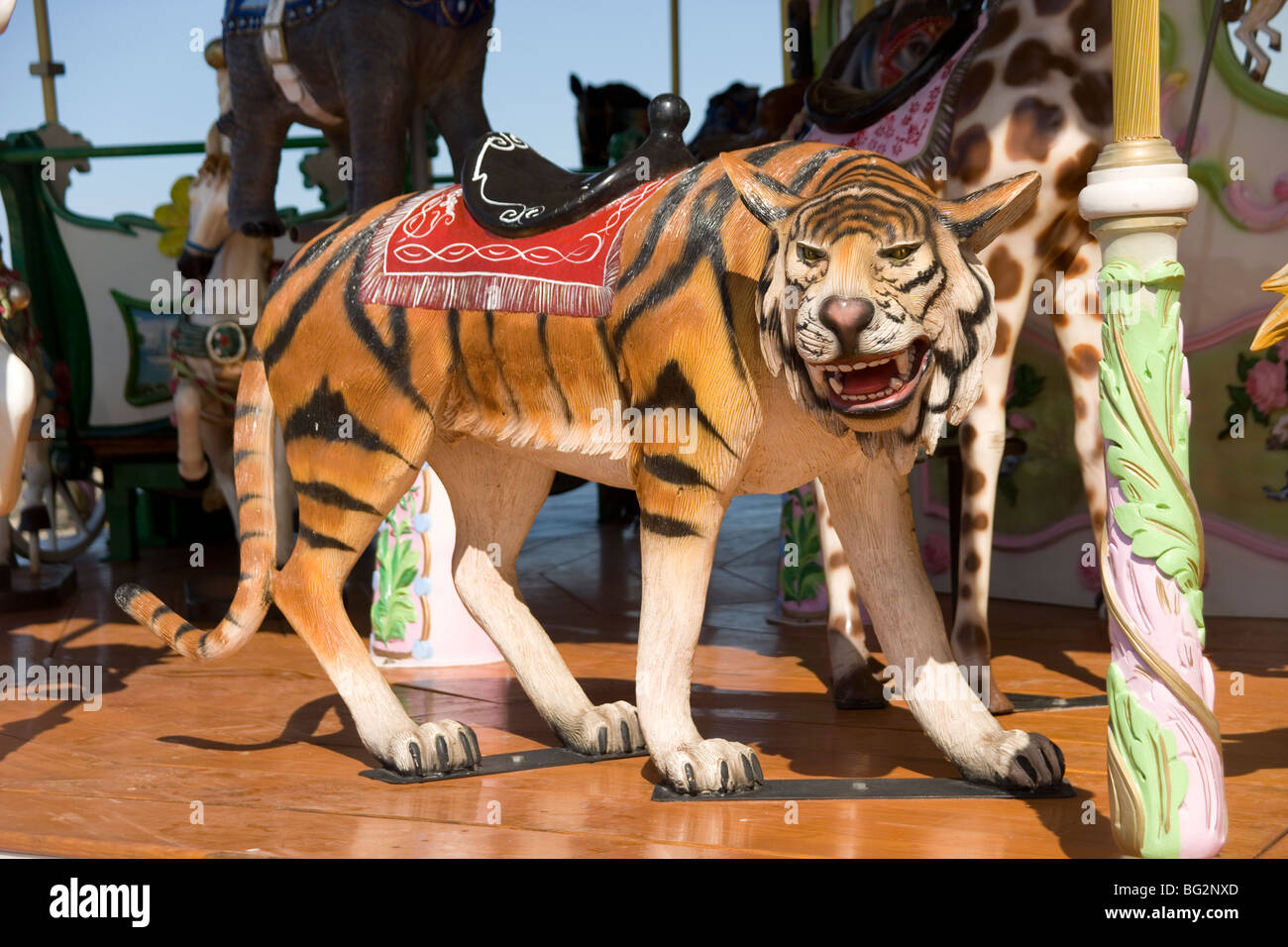 Giostra nel Aromanches, Normandia, Francia Foto Stock