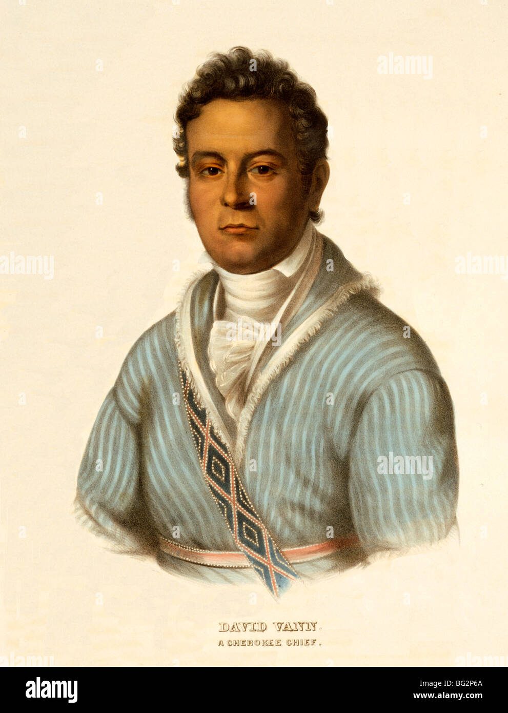 David Vann, un capo Cherokee, circa 1843 Foto Stock