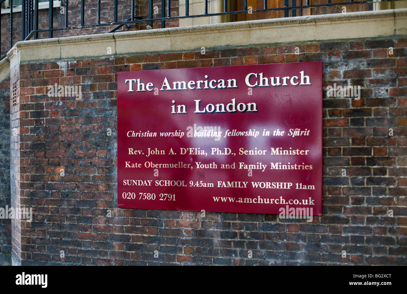 La Chiesa americana in London, London, England, Regno Unito, Europa Foto Stock