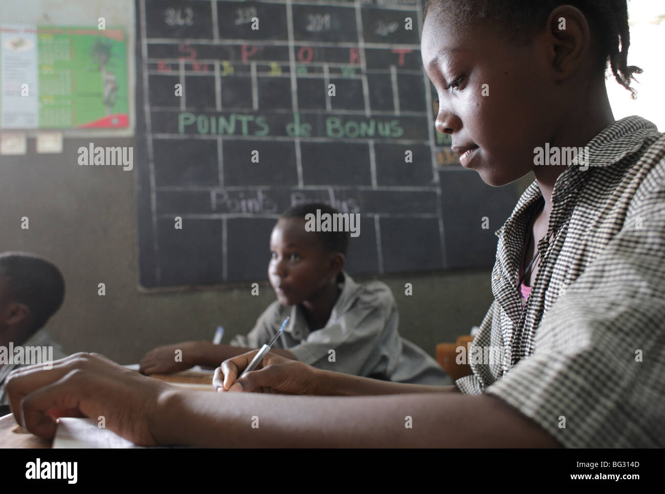 Gli studenti a scuola . FadaNgourma , Burkina Faso . Foto Stock