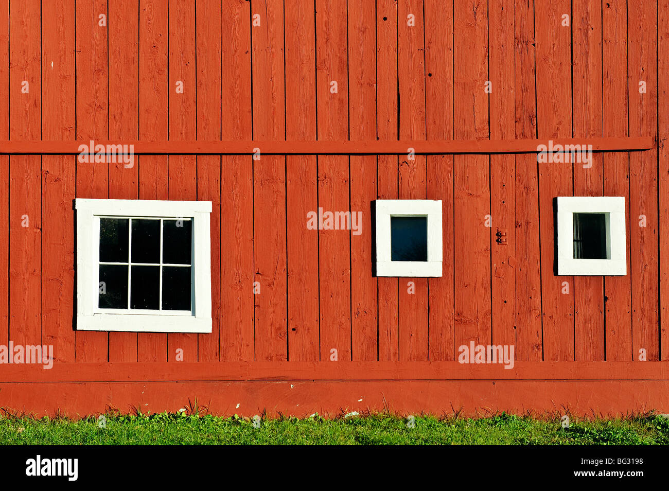 Rustico rosso granaio, Grafton, Vermont, VT, STATI UNITI D'AMERICA Foto Stock