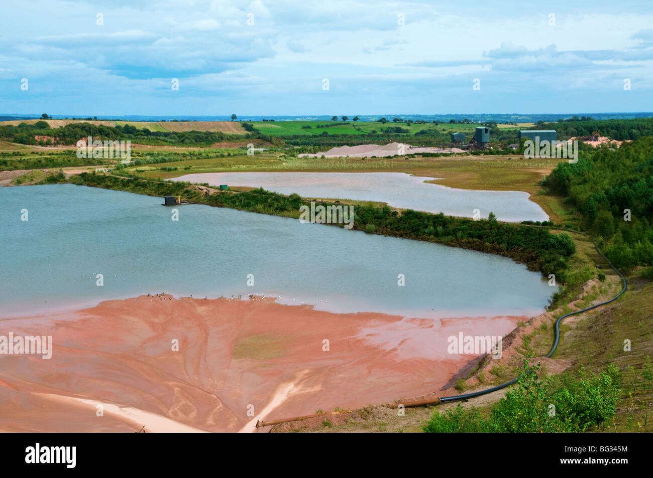 Cava di ghiaia Foto Stock